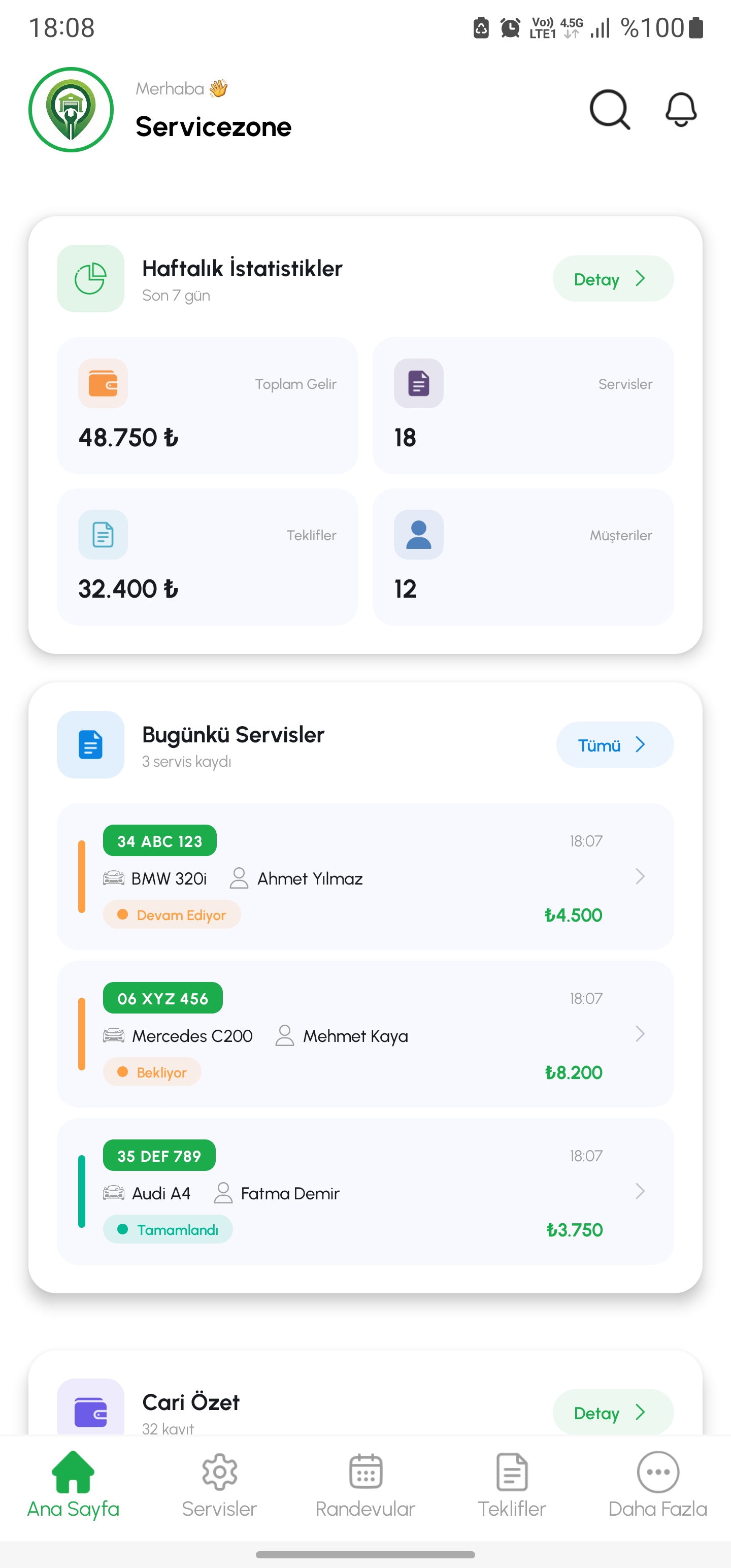 ServiceZone Mobil Uygulama
